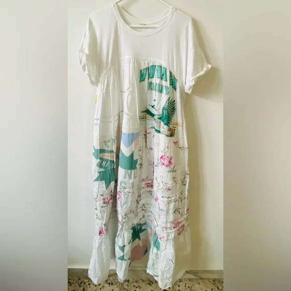 NWT Antropologie Pilcro Short- sleeve T-shirt Midi dress S - Picture 2 of 5